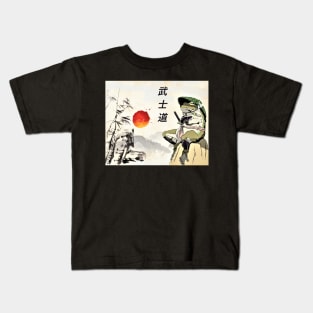 Samurai Frog Philosopher Kids T-Shirt